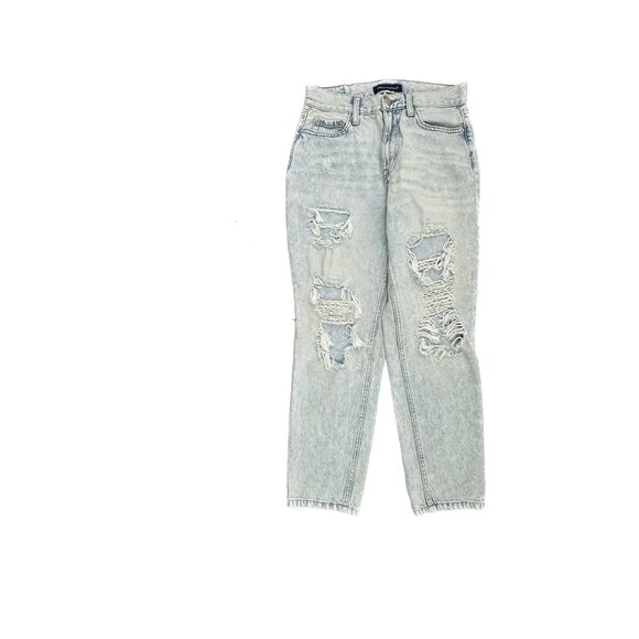 Aeropostale Mom Jean Distressed Women's size 2 Light Blue Denim Jeans - Picture 1 of 6